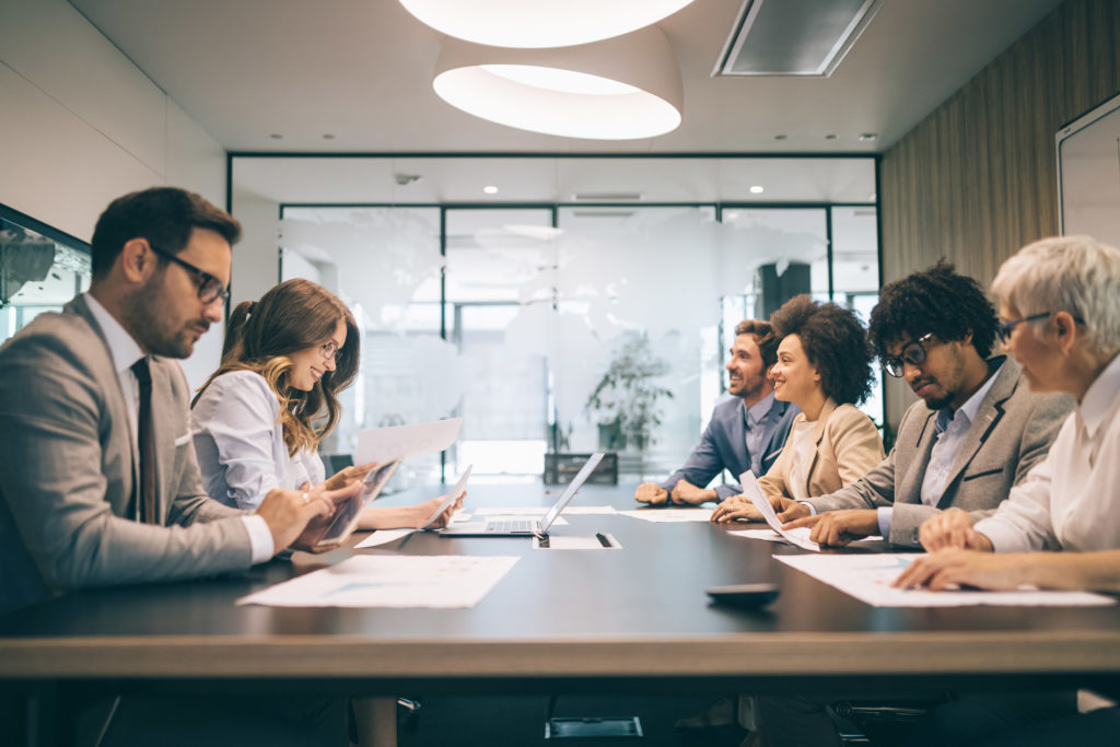 IT team having a meeting