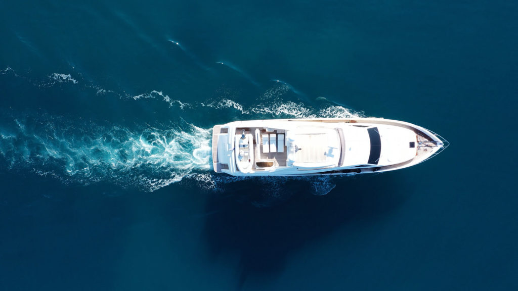 Yacht in ocean